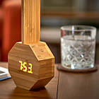Світильник з годинником і будильником OCTAGON ONE PLUS колір бамбук, вишня, горіх, фото 4