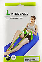 Latex band 200 см, гумова стрічка для фітнесу, еластичний еспандер для йоги та пілатесу, фото 3