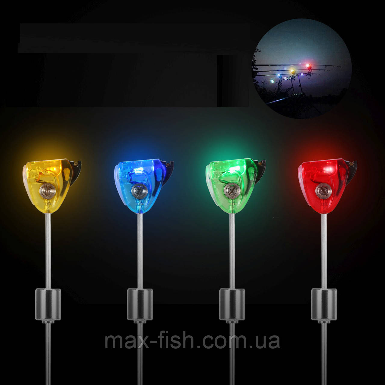 Набір електронних свінгерів Feima Carp Pro 4 шт у кейсі на штанзі, фото 1