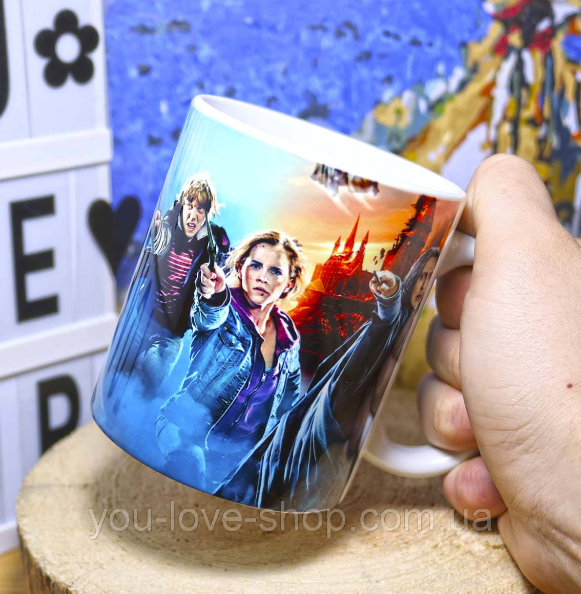 Чашка Гаррі Поттер / Harry Potter Герої біля Хогвартса