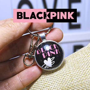 Брелок K-Pop Black Pink "Лого з серцем"
