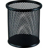 Підставка для ручок кругла, металева, чорна сітка 80х80х97мм BM.6202-01