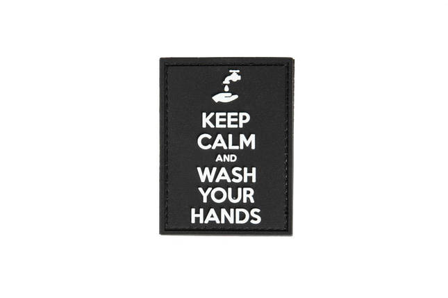 Naszywka 3D Keep Calm and Wash Your Hands - czarna [GFC Tactical] (для страйкболу), фото 1