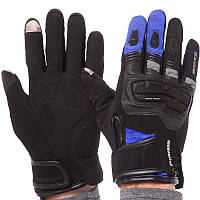 Мотоперчатки комбинированные SCOYCO черно-синие MC17B M: Gsport L