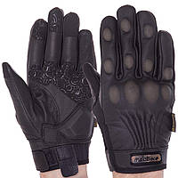 Перчатки для мотоцикла кожаные MADBIKE черные MAD-59, L: Gsport XXXL