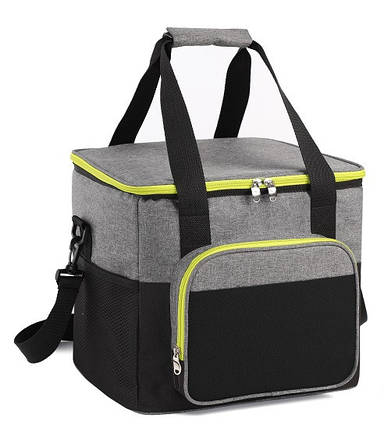 Сумка-холодильник Time Eco TE-320S, 20 л, сіра з чорним, фото 1
