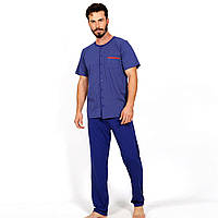 Мужская рубашка на пуговицах и штаны Gazzaz 3984, Синий, XL