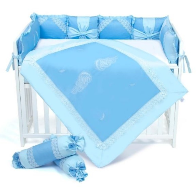 Постільний комплект Baby Veres Angel wings blue для ліжечка 120х60 см 216.20