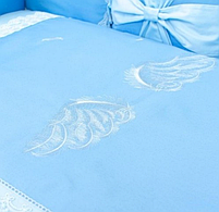 Постільний комплект Baby Veres Angel wings blue для ліжечка 120х60 см 216.20, фото 5