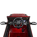 Дитячий електромобіль Джип 4179 EBLRS-3, Mercedes-Benz G63, колеса EVA, шкіряне сидіння, червоний лак, фото 3