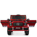 Дитячий електромобіль Джип 4179 EBLRS-3, Mercedes-Benz G63, колеса EVA, шкіряне сидіння, червоний лак, фото 3