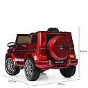 Дитячий електромобіль Джип 4179 EBLRS-3, Mercedes-Benz G63, колеса EVA, шкіряне сидіння, червоний лак, фото 8