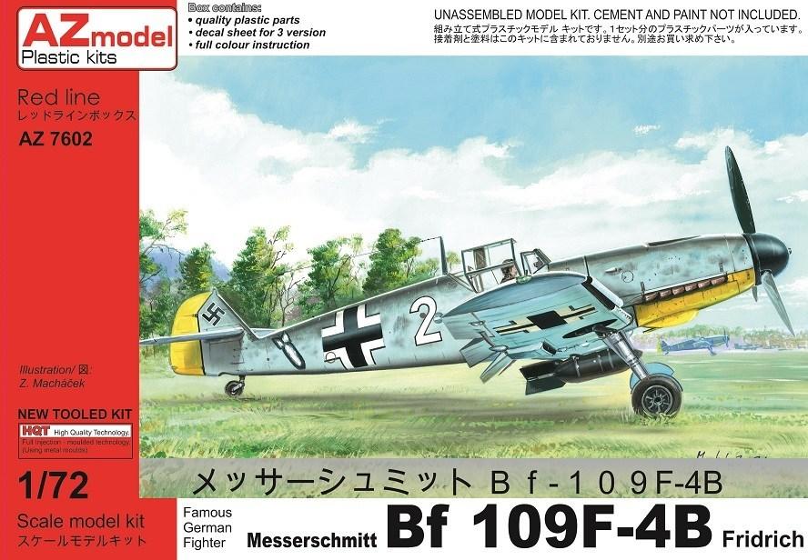 Пластикова модель 1/72 AZ model 7602 німецький винищувач Messerschmitt Bf 109F-4B Bomber Fridrich, фото 1