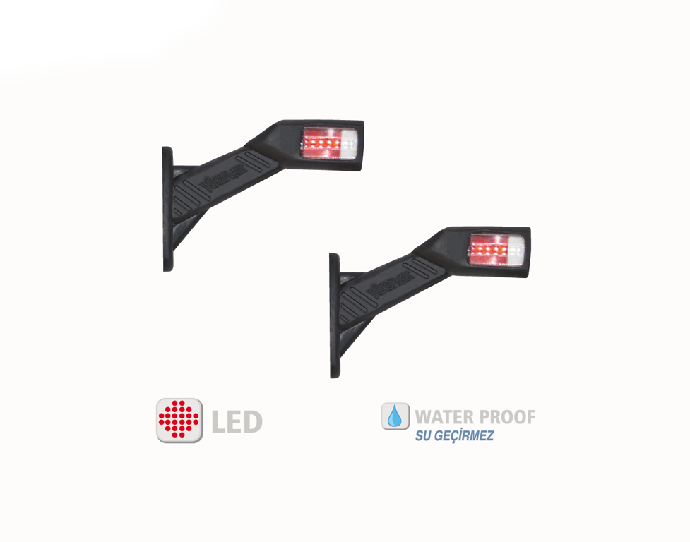 Габаритний ліхтар ріжок похилий LED лівий