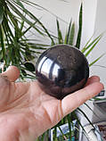 Куля "Шунгіт" 7 см полірований на підставці, фото 2