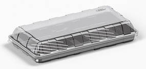 Бокс для суші 233х123х41 мм. PET чорний із кришкою (арт.140ч)