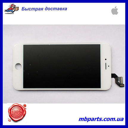 Дисплей iPhone 6S Plus (5.5") White, оригінал з рамкою (відновлене скло), фото 1