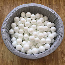 Кульки для сухого басейну білі 8 см поштучно