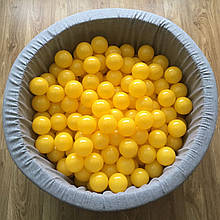 Кульки для сухого басейну жовті 8 см поштучно