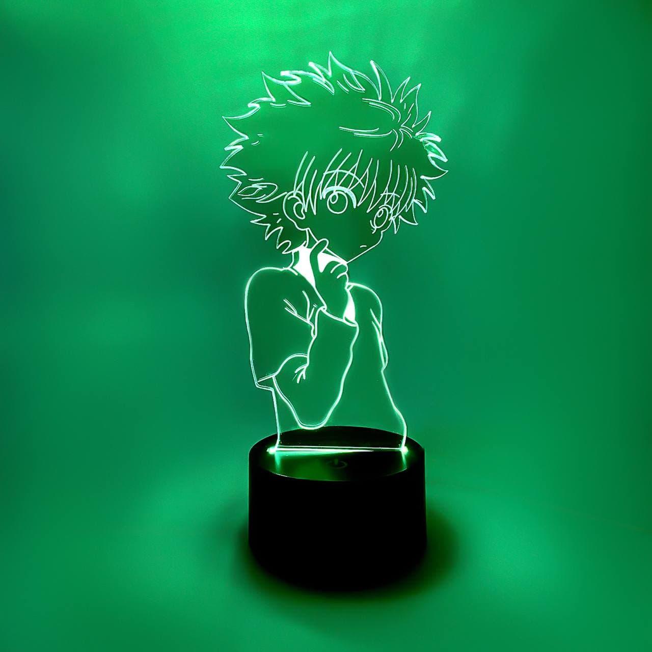 3D нічник "Киллуа Золдик" (ВОЛІЧНЕ ЗОБРАЖЕННЯ)+ пульт ДК + мережевий адаптер + батарейки (3ААА)  3DTOYSLAMP, фото 1