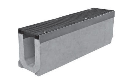 Лоток водоотводный SUPER ЛВ-15.25.31 бетонный с решеткой щелевой чугунной (комплект) - фото 2 - id-p1371748726