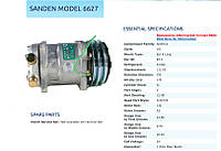 Компрессор кондиционера универсальный Sanden SD5H146627 A2 24v, 6627, UNIVERSAL, 1101356