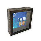 Дерев'яна копілка (скарбничка) 20х20 см Dream big хркп0026ква Тур-Колекшн, фото 2