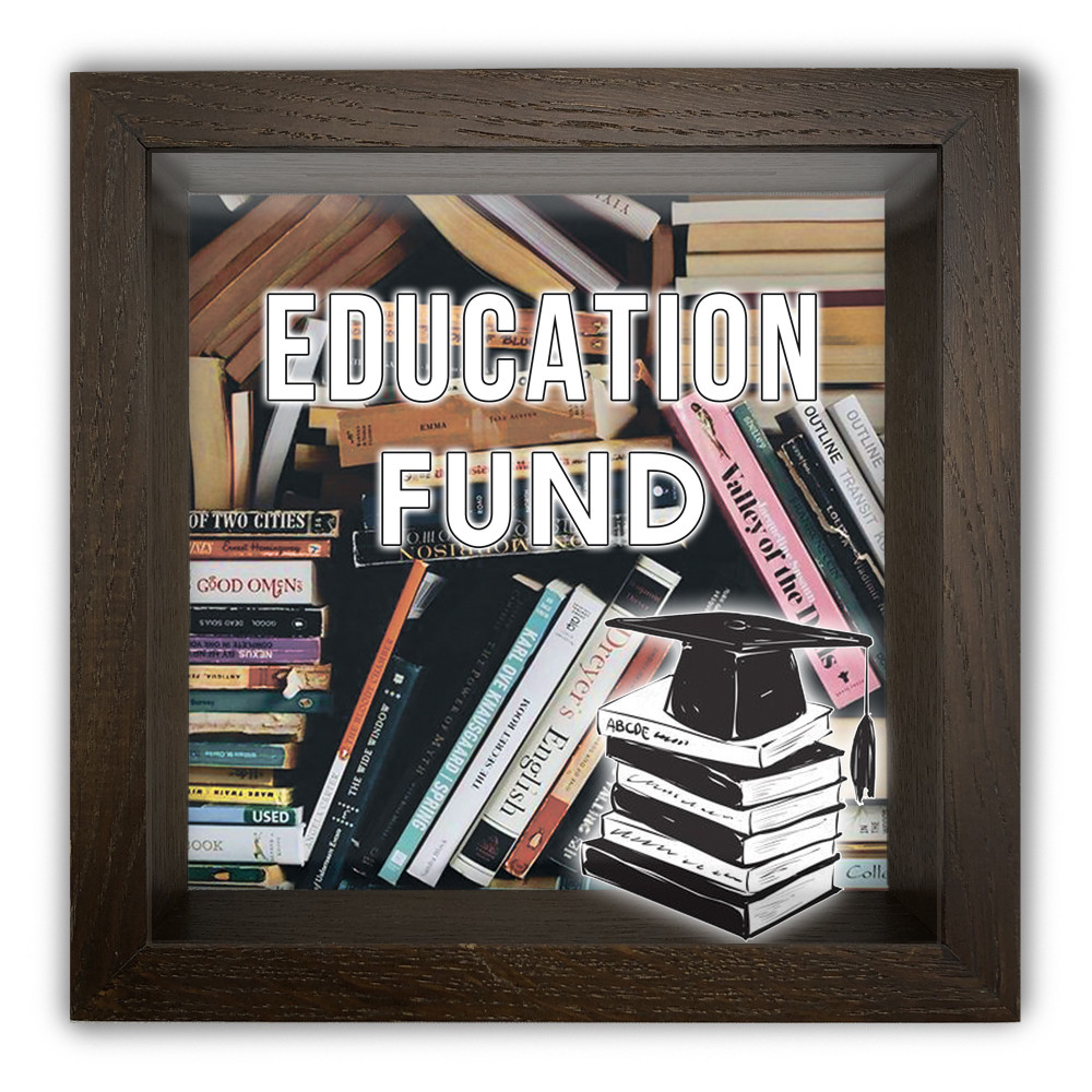Дерев'яна копілка (скарбничка) 20х20 см Education fund хркп0013ка Тур-Колекшн, фото 1