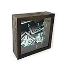 Дерев'яна копілка (скарбничка) 20х20 см Мій перший капітал хркп0007кву Тур-Колекшн, фото 2