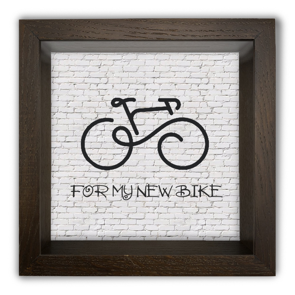 Дерев'яна копілка (скарбничка) 20х20 см For my new bike хркп0008ка Тур-Колекшн, фото 1