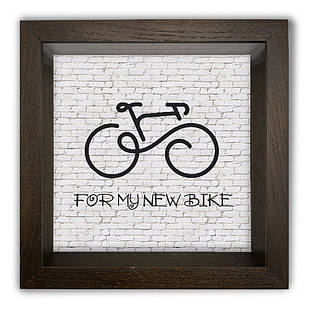 Дерев'яна копілка (скарбничка) 20х20 см For my new bike хркп0008ка Тур-Колекшн