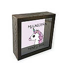 Дерев'яна копілка (скарбничка) 20х20 см My unicorn money box хркп0009ква Тур-Колекшн, фото 2