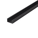 А12В. Профіль Led накладний+росіювач (16мм). Чорний. 2м, фото 2