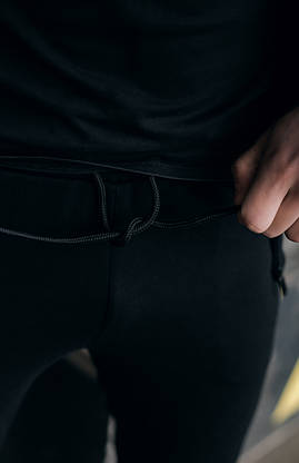 Костюм чоловічий спортивний Cosmo Intruder чорний Кофта толстовка + штани, фото 3