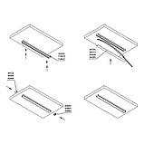 А12В. Профіль Led накладний+росіювач (16мм). Чорний. 2м, фото 3