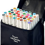 Набір маркерів на спиртовій основі Touch Multicolor для малювання та скетчів 40 шт, фломастери професійні, фото 5