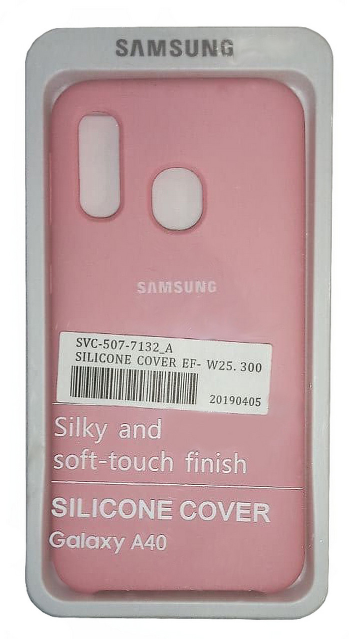 Силіконовий чохол Samsung A405 Galaxy A40 2019 (Pink) Soft touch, фото 1