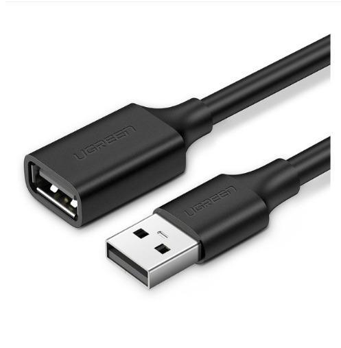 КабельUGREEN US103 USB 2.0 A Male to A Female Cable 2m Black (10316)