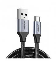 Зарядный Кабель UGREEN US288 USB - TYPE-C Aluminum Braid 1 м Black 60126 для передачи данных