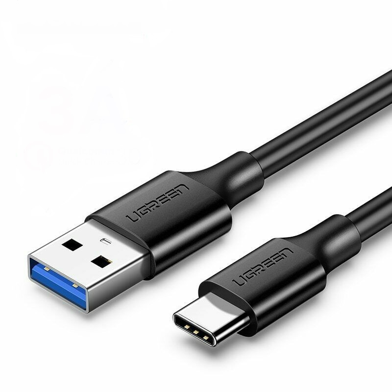Кабель UGREEN  US184  USB 3.0 - Type-C Cable Nickel Plating 1м Black (20882)