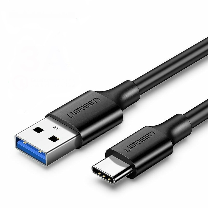 Кабель UGREEN  US184  USB 3.0 - Type-C Cable Nickel Plating 1м Black (20882), фото 1
