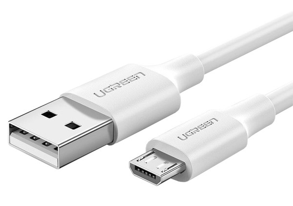 Кабель UGREEN  US289 USB 2.0  - micro-USB  Nickel Plating 2м White (60143)