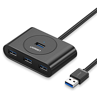 USB-хаб (разветвитель/концентратор) на 4 порта UGREEN CR113 USB 3.0 HUB 1m Black (20291)