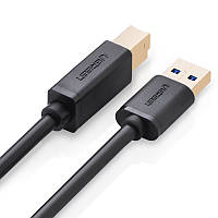 Кабель для принтера Ugreen US210 USB 3.0 AM to BM Print Cable 2m Black (10372)