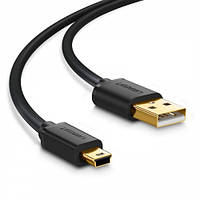 Кабель для передачи данных UGREEN US132 USB 2.0 Male to Mini 5 Pin Male 2m Black 30472