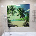 Панно у ванну зі скла Пальми на пляжі, фото 2