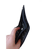 Чоловіче портмоне гаманець чорний 093ВА, фото 2