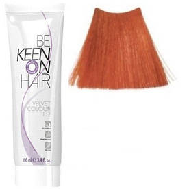 Крем фарба для волосся без аміаку KEEN Velvet Colour 7.44 Натуральний інтенсивно-мідний блонд 100 мл