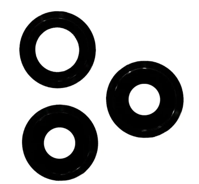 Скло камери для iPhone Pro 12/12 Pro Max, синє Pacific Blue + кільце, комплект 3 шт.