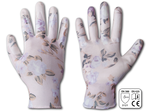 Перчатки защитные NITROX FLOWERS нитрил, размер 6, RWNF6 - фото 1 - id-p1371837701